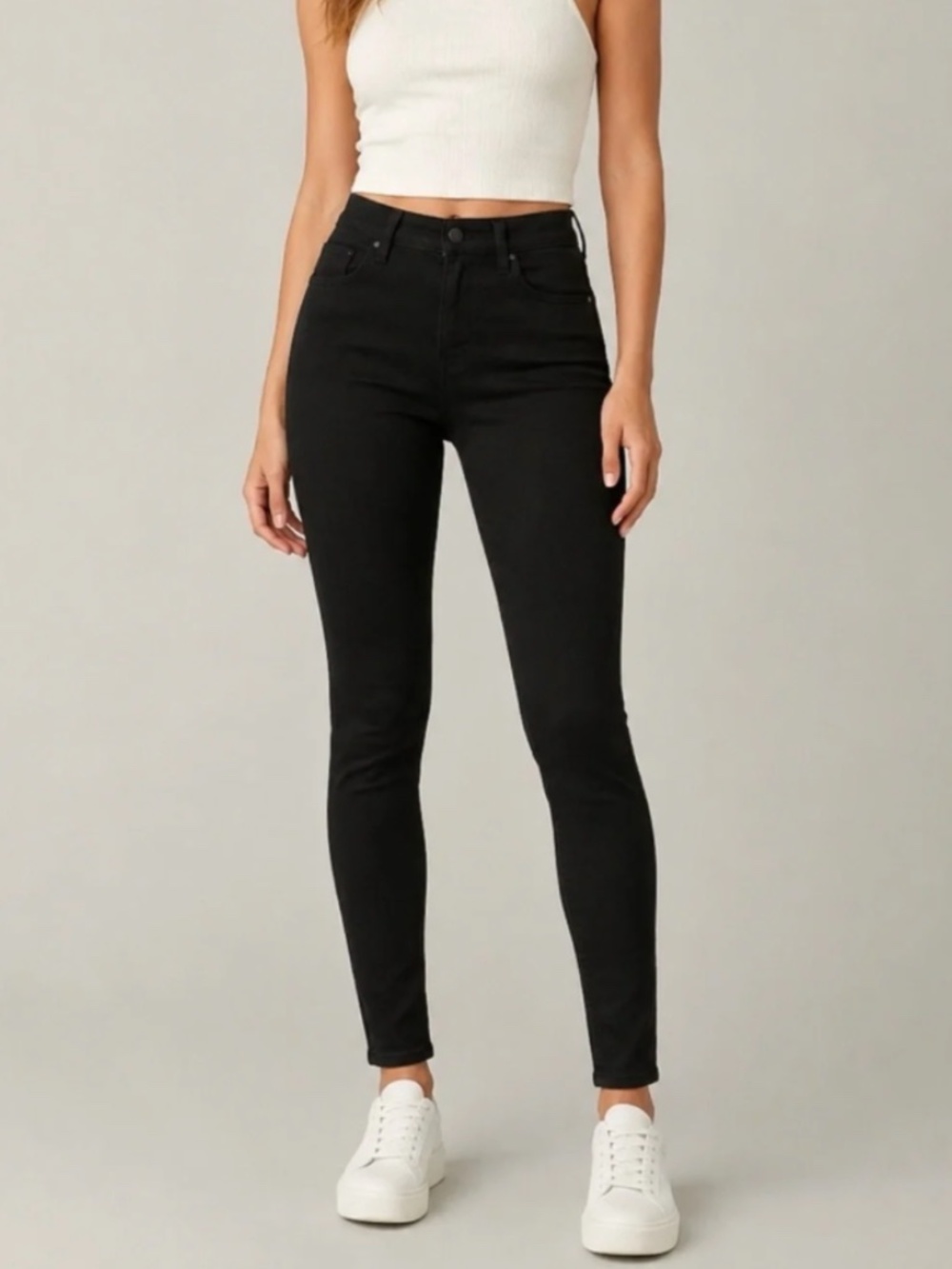 AE High Rise Jegging Women's 10 Short Black Skinny Jeans